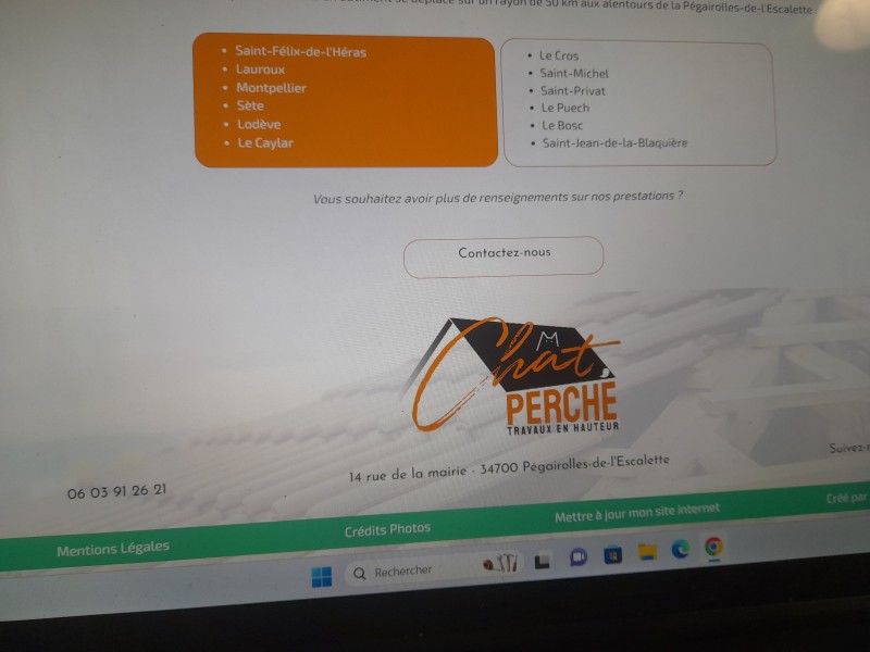 entreprise spécialisée dans les travaux sur corde pour une toiture à Clermont-l'Hérault