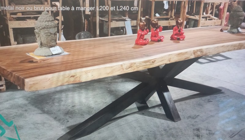 Vente de plateaux de table en bois exotiques massifs pour salle à manger sur Rennes à côté de Nantes