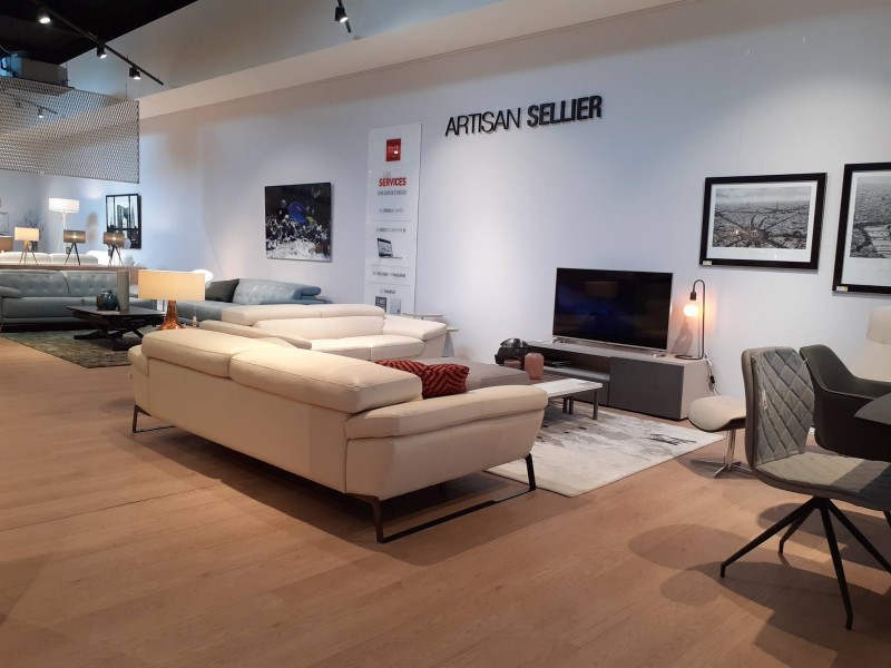 Vente de canapé modulable jaune et gris Valette-du-Var