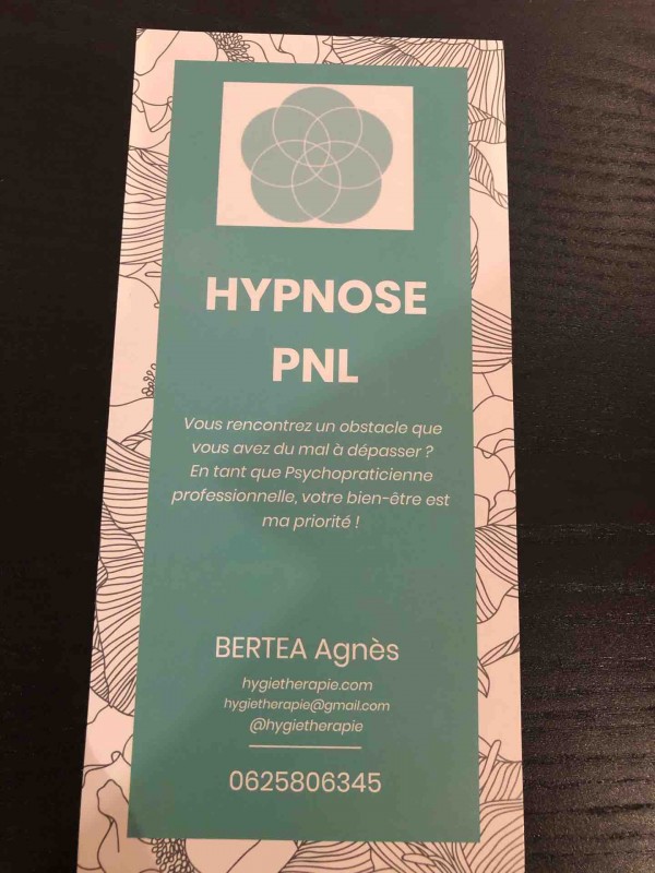 Pratique de l’hypnose et du PNL.  Aux pennes Mirabeau proche d’Aix-en-Provence.  BERTEA Agnès