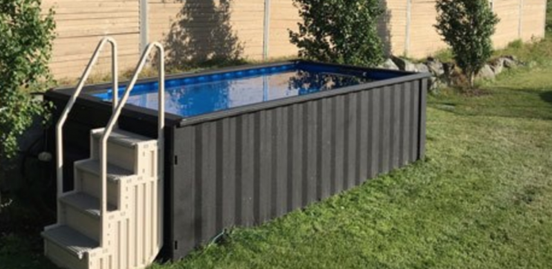 pose de piscine container de petite taille à Anse et villefranche