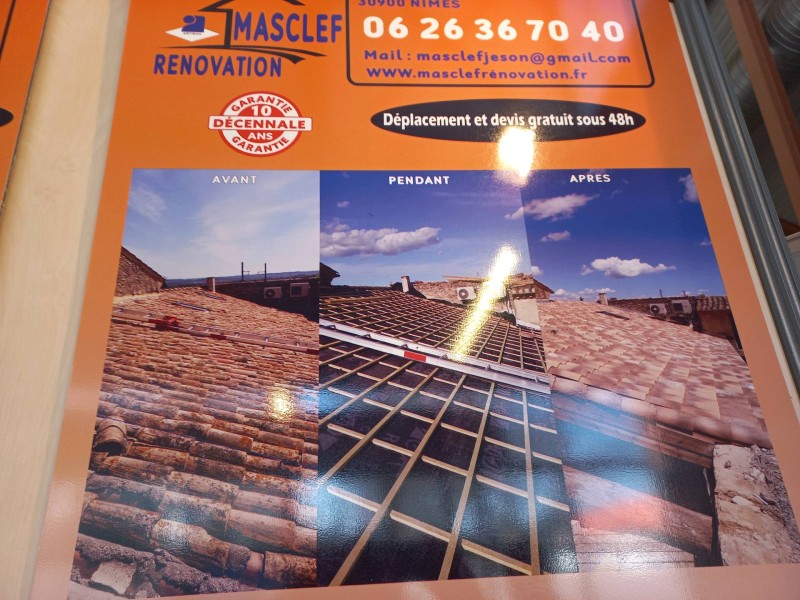 Rénovation de toiture par un couvreur  pour réfection complète sur Nîmes à côté de Arles