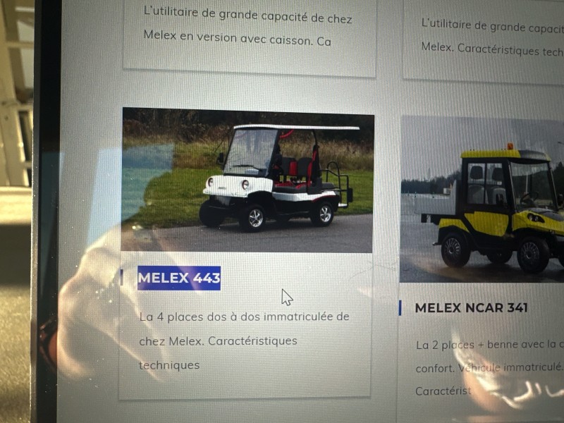  Où acheter une golfette de quatre places de la marque Melex 443 à Marseille 