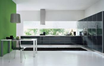 Cuisine Modele REFLET gris brillant anthracite