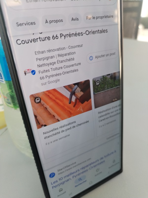 réalisation de travaux d'étanchéité de pied de cheminée à Perpignan