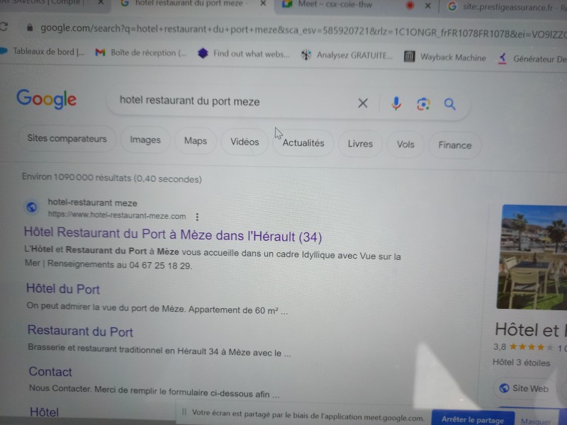 trouver un hôtel avec suite parentale vue sur l'étang de Thau