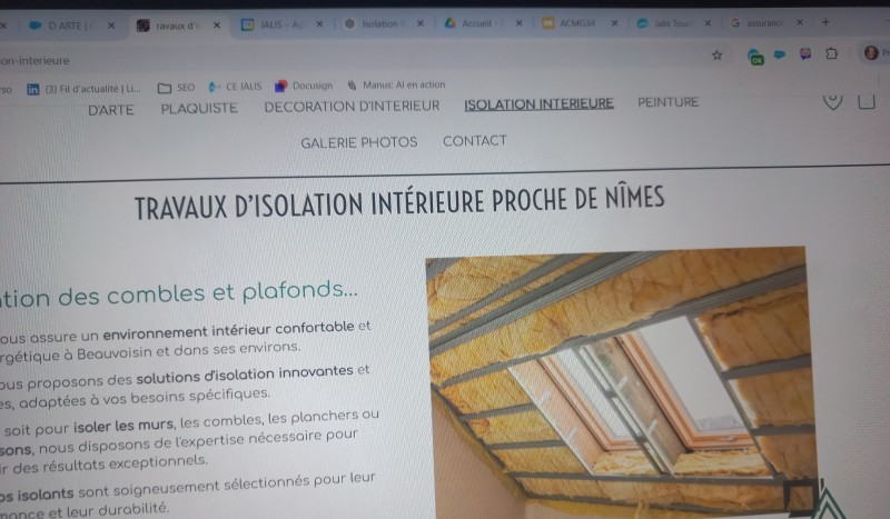 Travaux d'isolation thermique et acoustique à Nîmes.