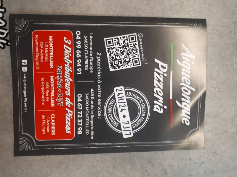 Une pizzeria avec distributeur de pizza 24 heures sur 24 à Montpellier dans l'Hérault