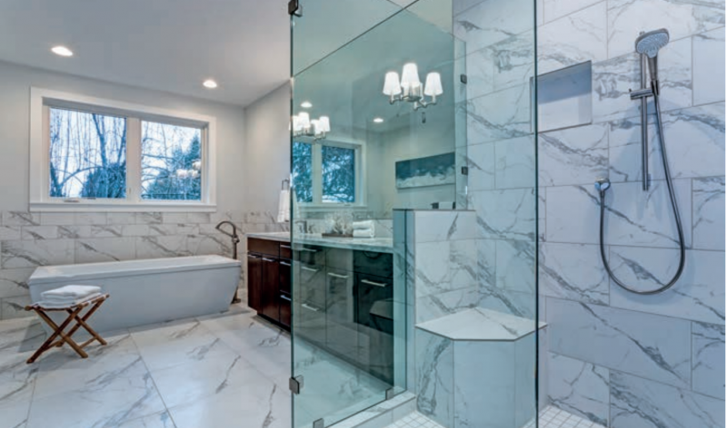 decoupe de verre sur mesure pour parois de douche design à lyon