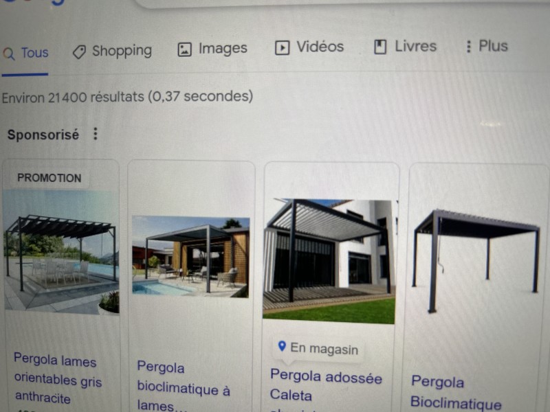 Pose d’une pergola bioclimatique à lame orientable à balaruc proche de SETE