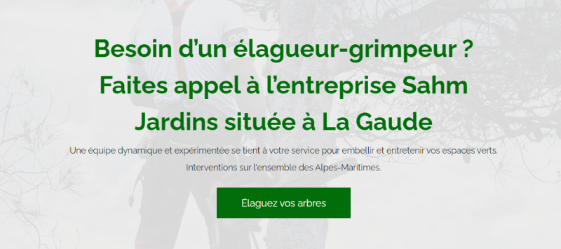 entreprise Sahm Jardins spécialisée dans l'abattage et l'élagage pour une propriété à Saint Paul de Vence dans les Alpes-Maritimes