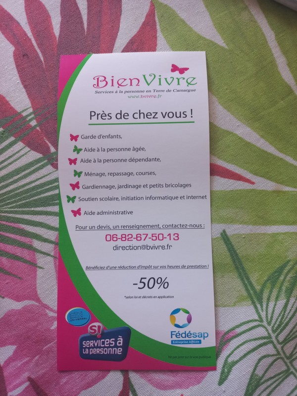 Recrutement Pour cdi à temps partiel pour de l'aide à domicile à Aigues morte.