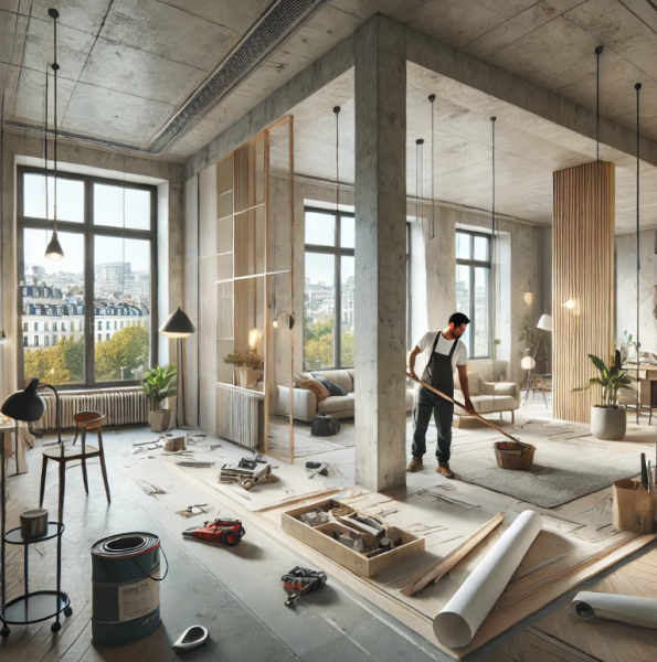 Entreprise spécialisée dans la rénovation d'appartements Canut et Haussmanniens de 90m2 à Lyon, Ecully 69130