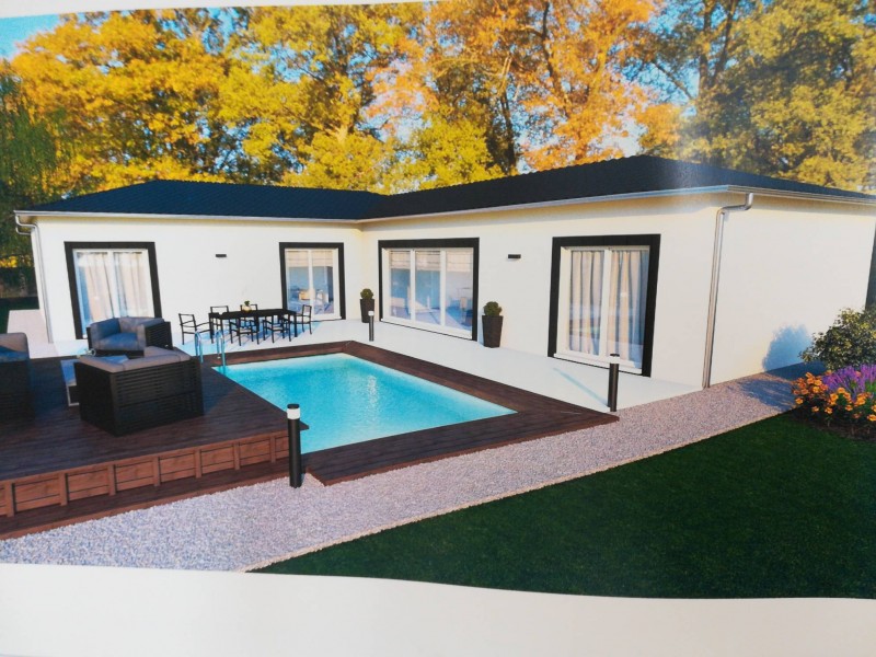 constructeur d'une villa individuelle de plain-pied en l avec piscine Lunel à côté de Sommières vous