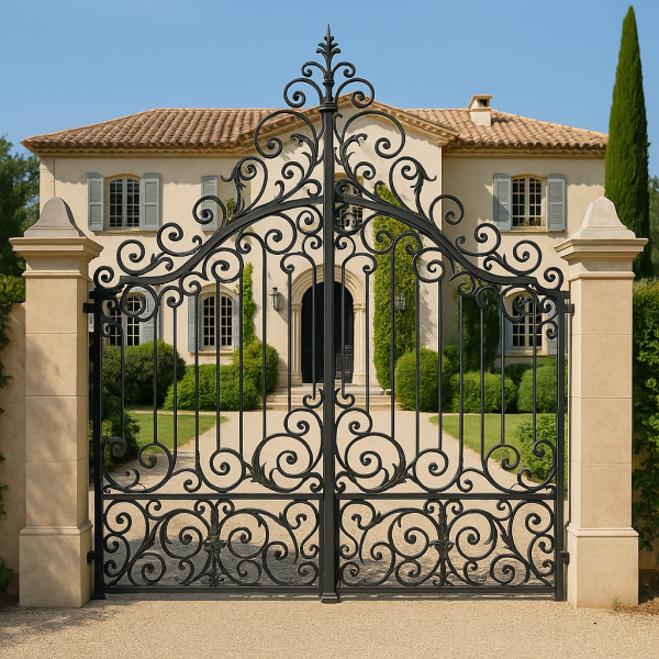 Magnifique Portail en fer forgé installé à Saint-Tropez
