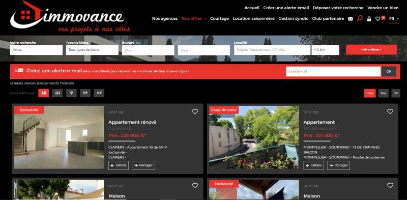 Cherche agence immobilière pour estimation d'une maison de 100 m2 à Jacou dans l'Hérault