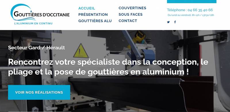 cherche artisan pour pose de gouttières aluminium à montpellier dans l'Hérault