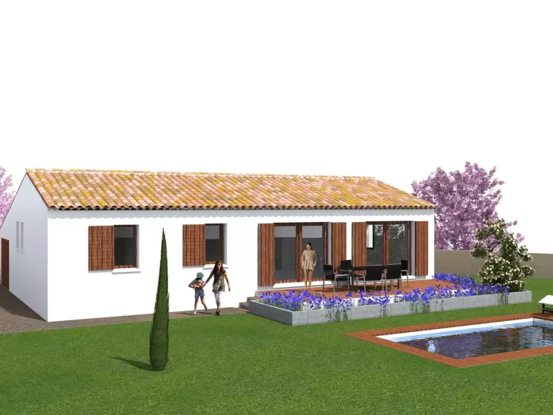 construction de maison contemporaine plain pied à Ales dans le gard