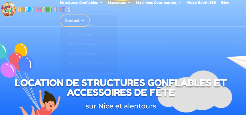 location château gonflable pour anniversaire à Nice