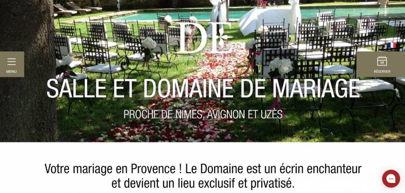 Location de salle de mariage haut de gamme près de Nîmes