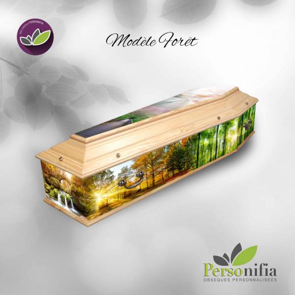 Modèle de cercueil personnalisable thématique nature et montagne sur Nîmes dans la vaunage